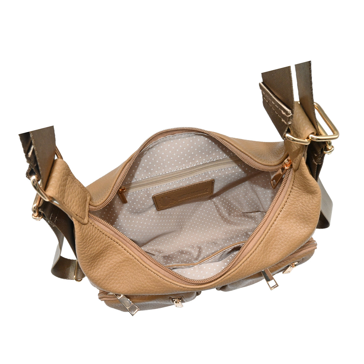 839015 Vesker, FRYD crossbag med frontlommer - cognac