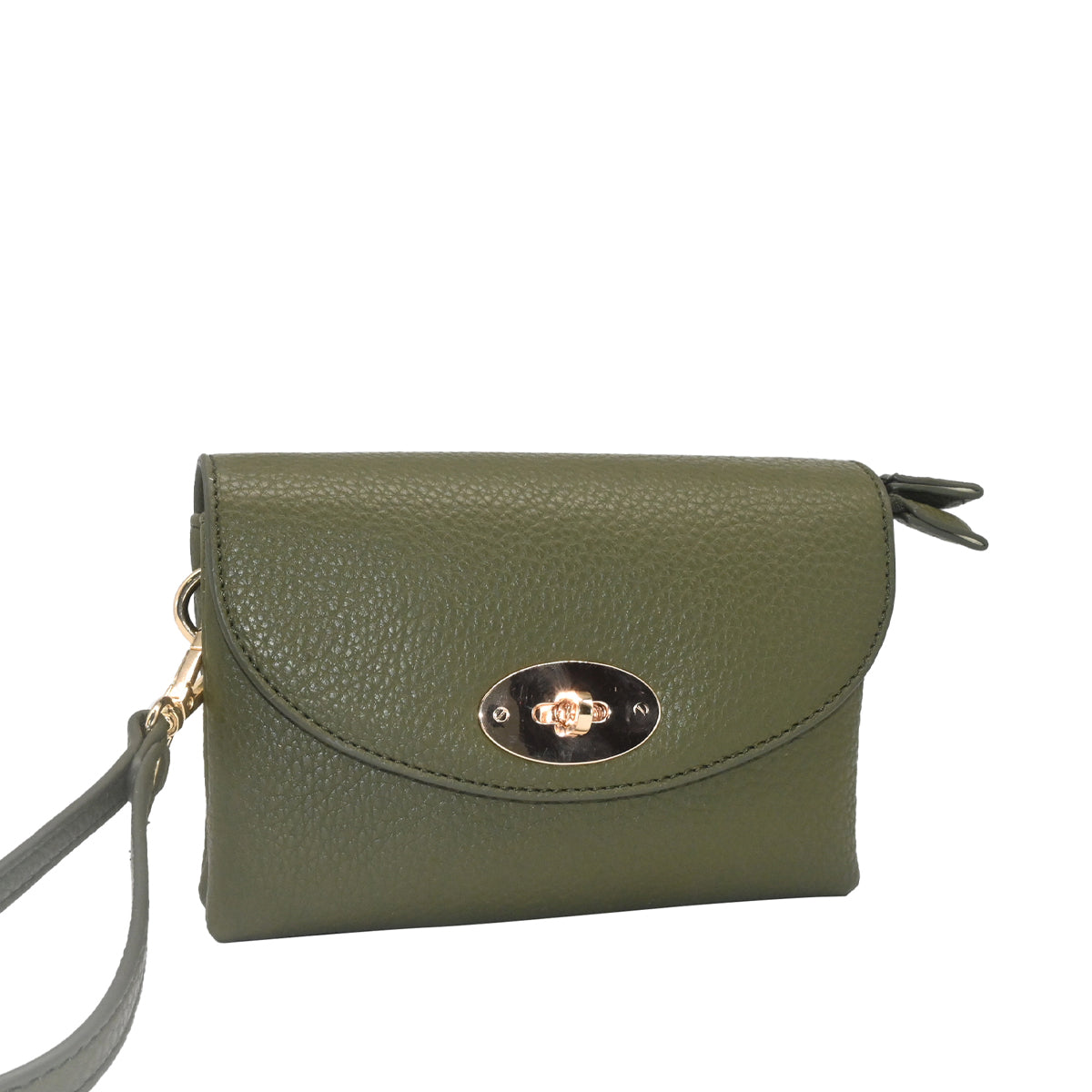 840050 Vesker DANIELLE Clutch - olivengrønn