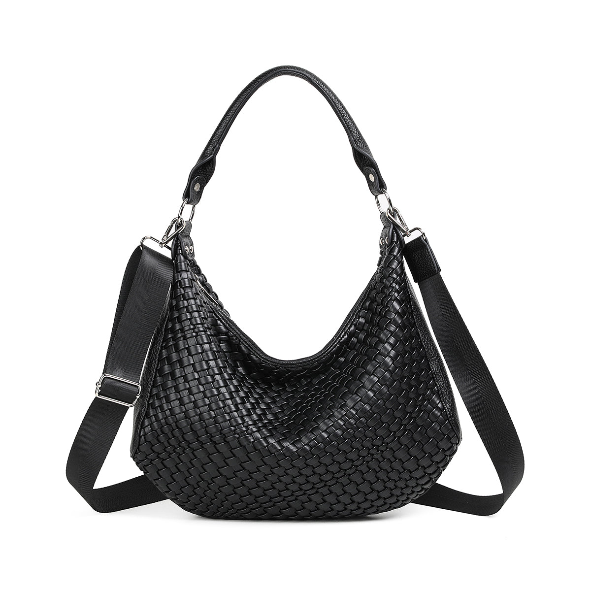 840201 Vesker, FIGARO Bag med flette front - svart