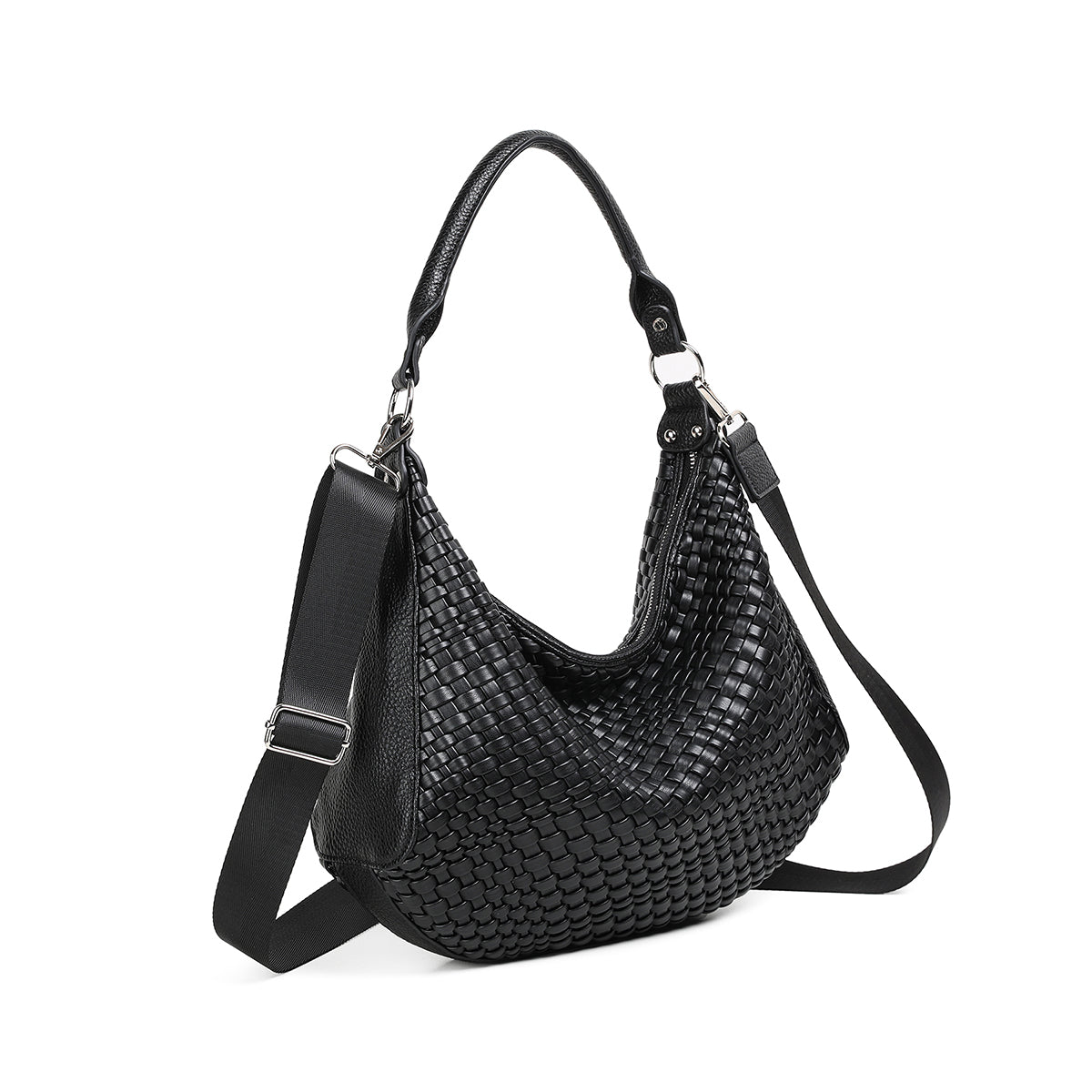 840201 Vesker, FIGARO Bag med flette front - svart