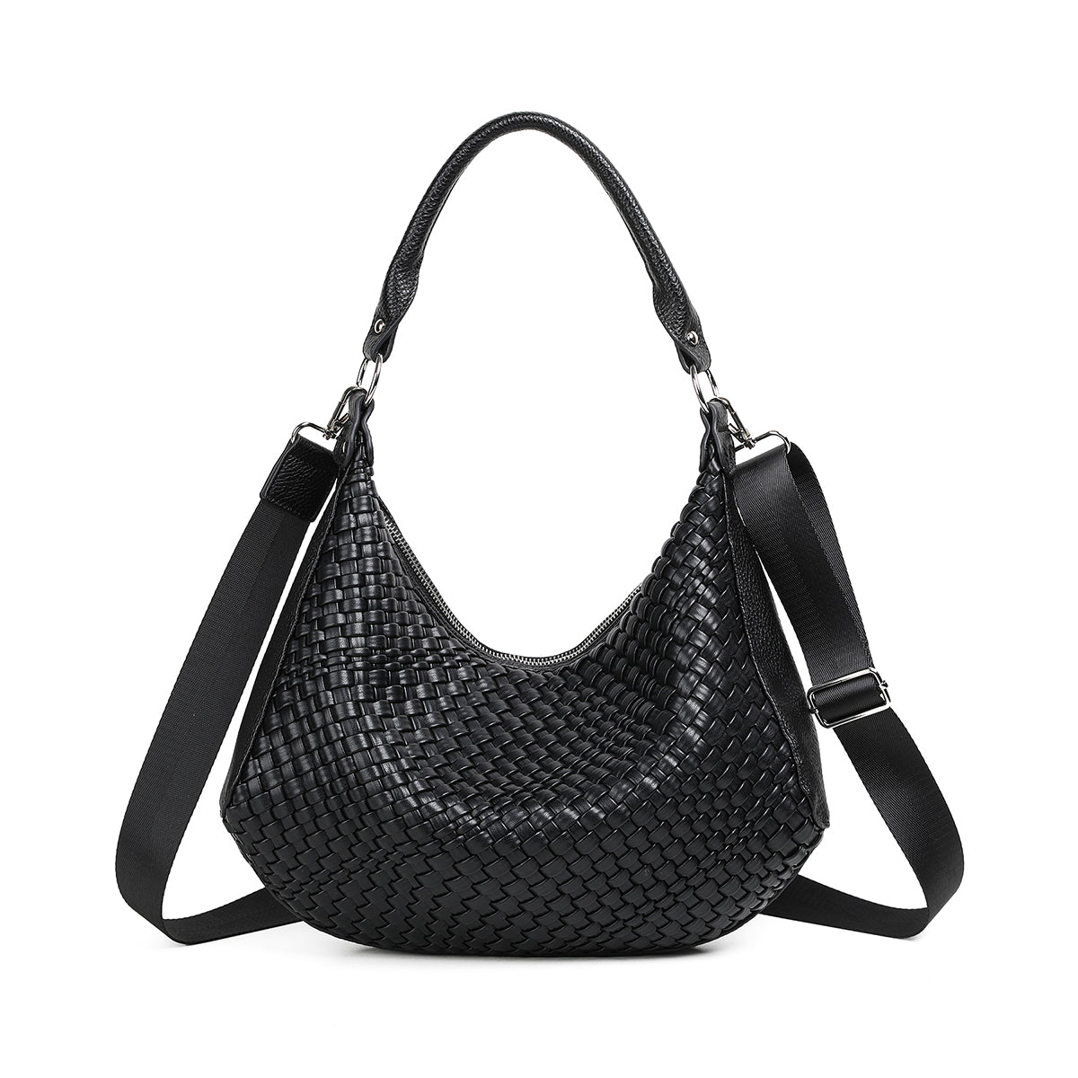 840201 Vesker, FIGARO Bag med flette front - svart