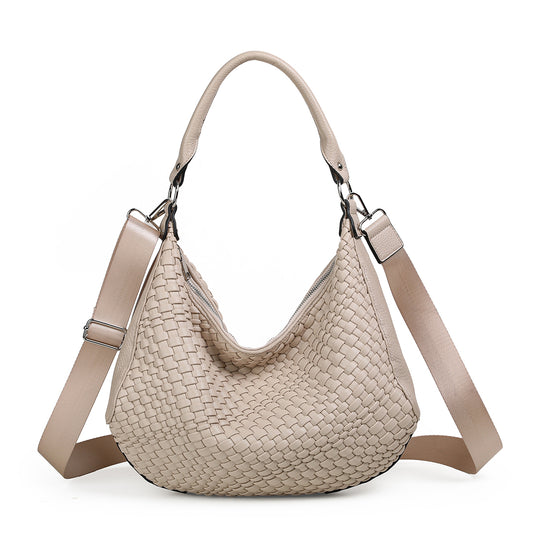 840205 Vesker, FIGARO Bag med flette front - beige
