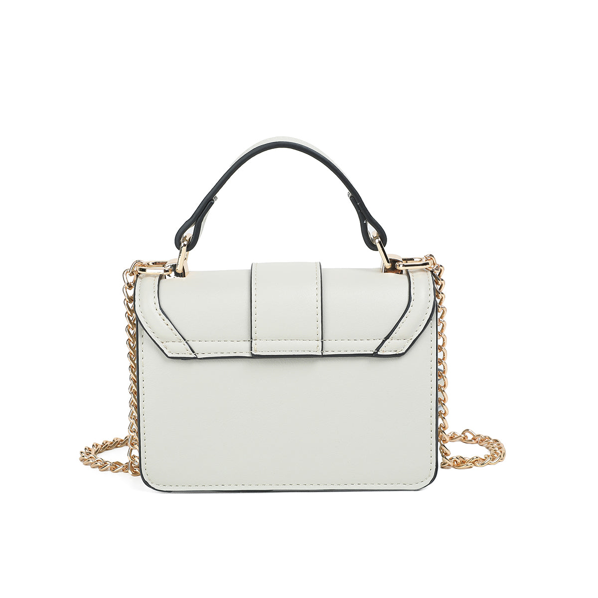 840305 Vesker, FELICIA Clutch med stor glitterspenne- beige