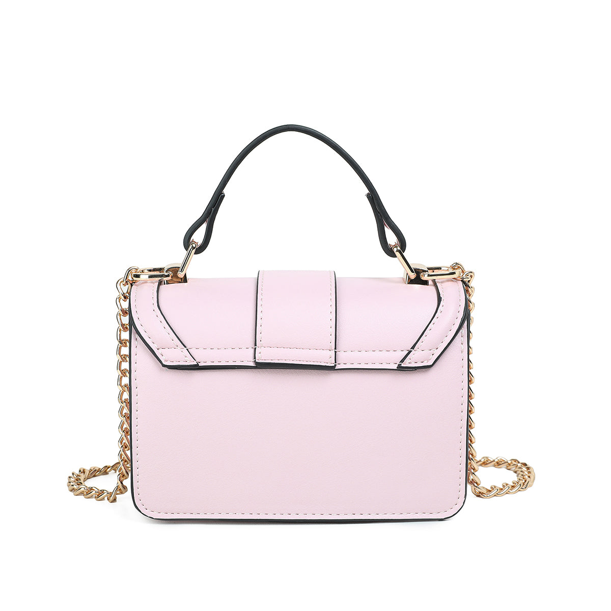 840336 Vesker, FELICIA Clutch med stor glitterspenne- lys rosa