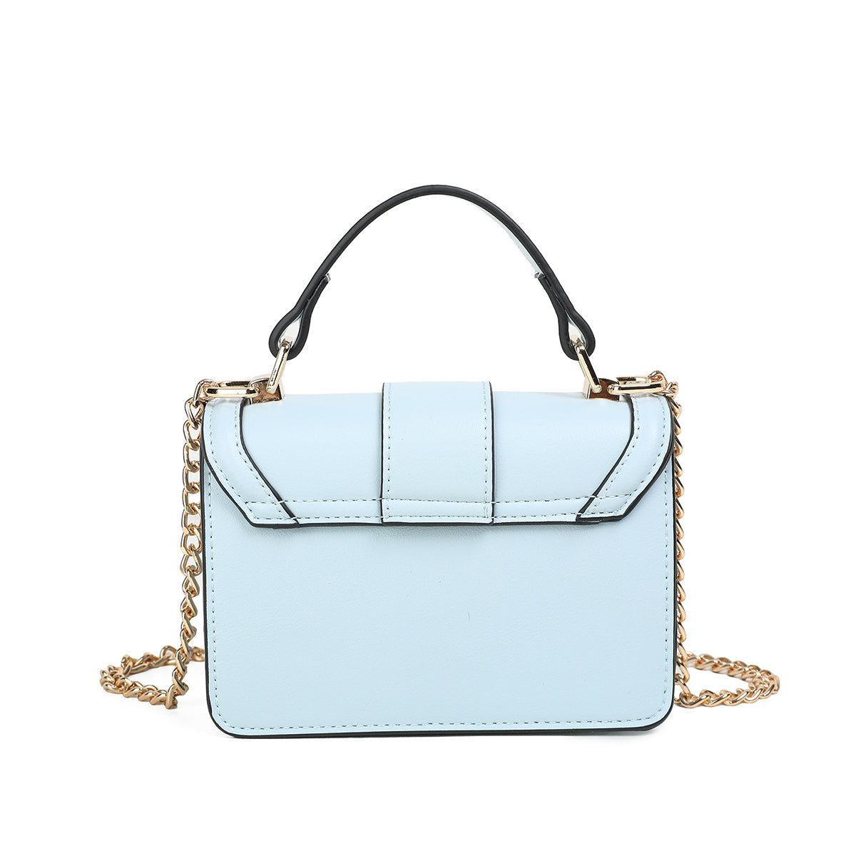 840346 Vesker, FELICIA Clutch med stor glitterspenne- lys blå