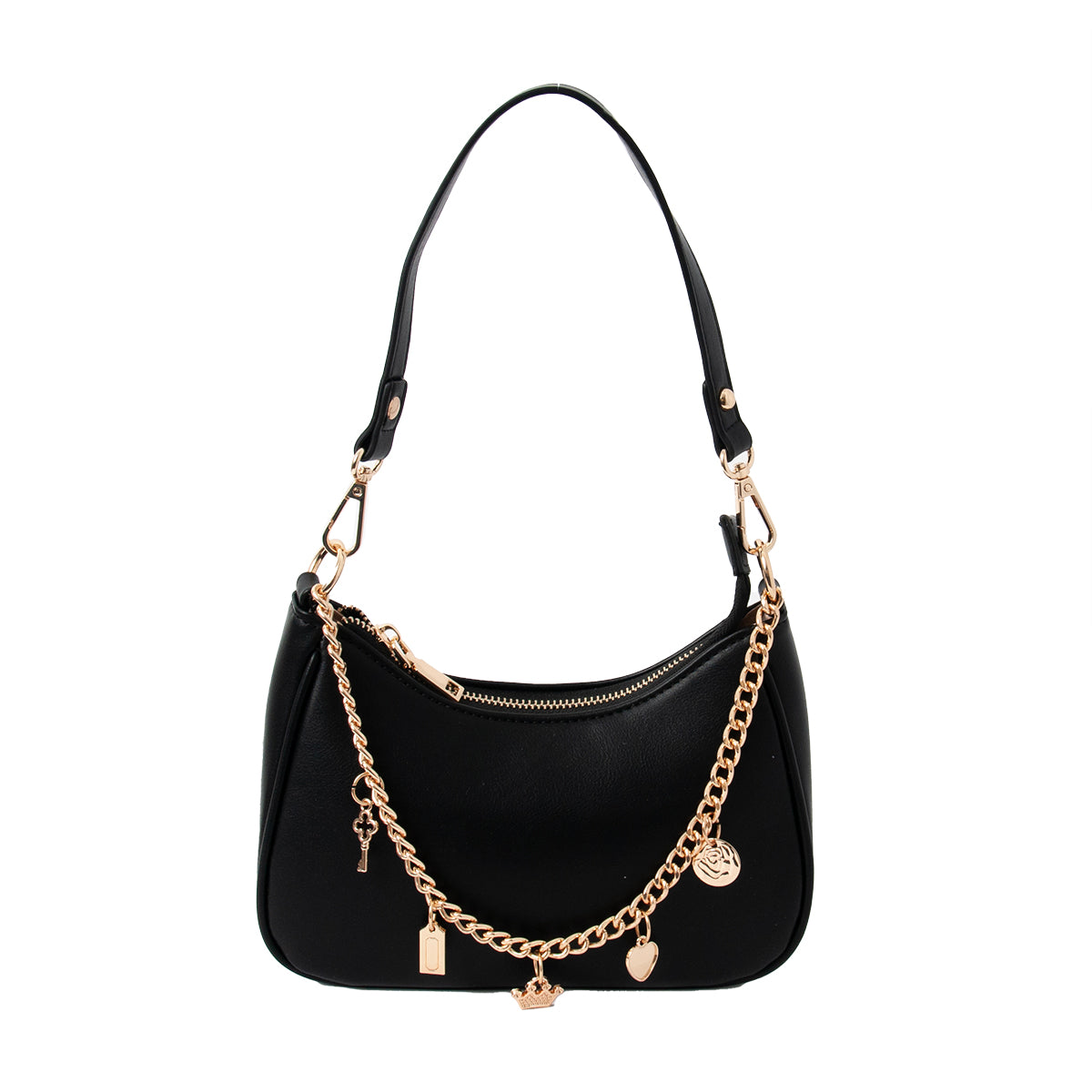 840401 Vesker, F Clutch med stor pyntelenke - svart