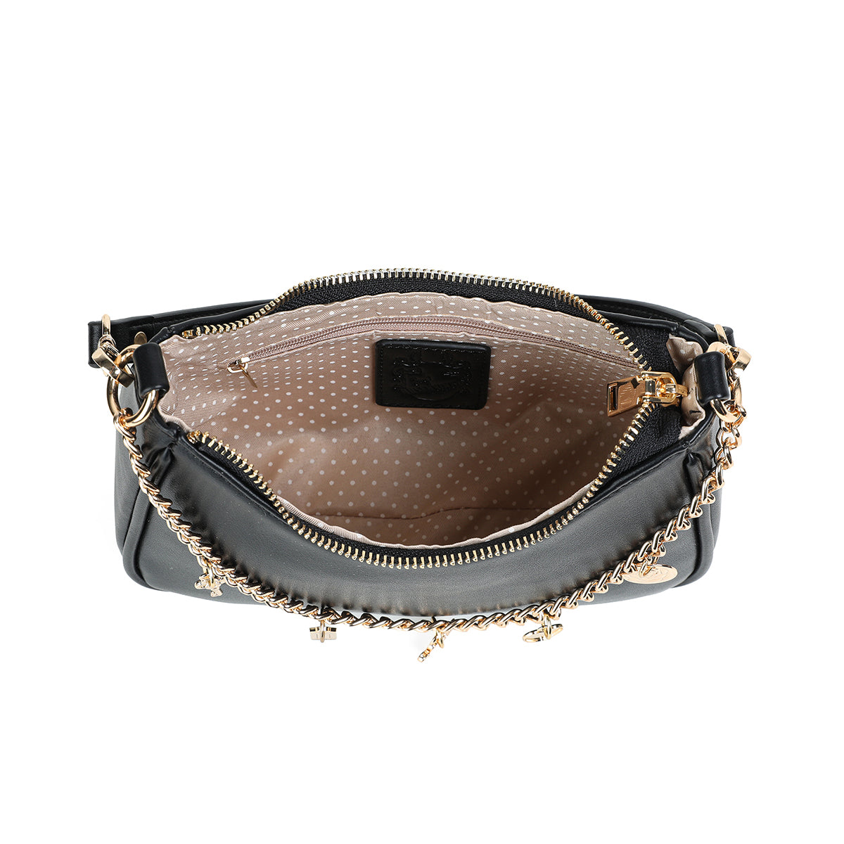 840401 Vesker, F Clutch med stor pyntelenke - svart