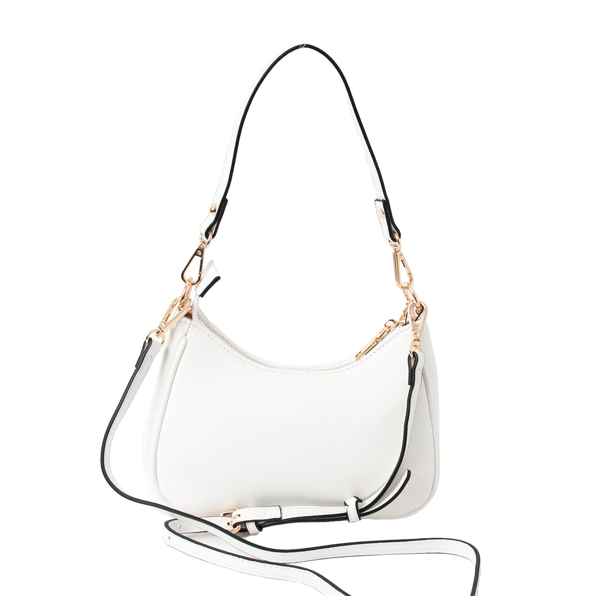 840402 Vesker, F Clutch med stor pyntelenke - hvit