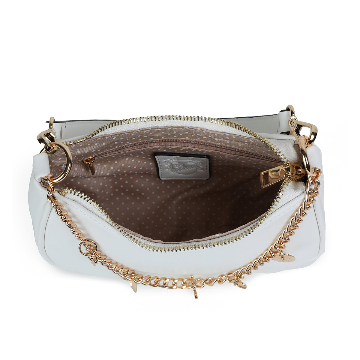 840402 Vesker, F Clutch med stor pyntelenke - hvit