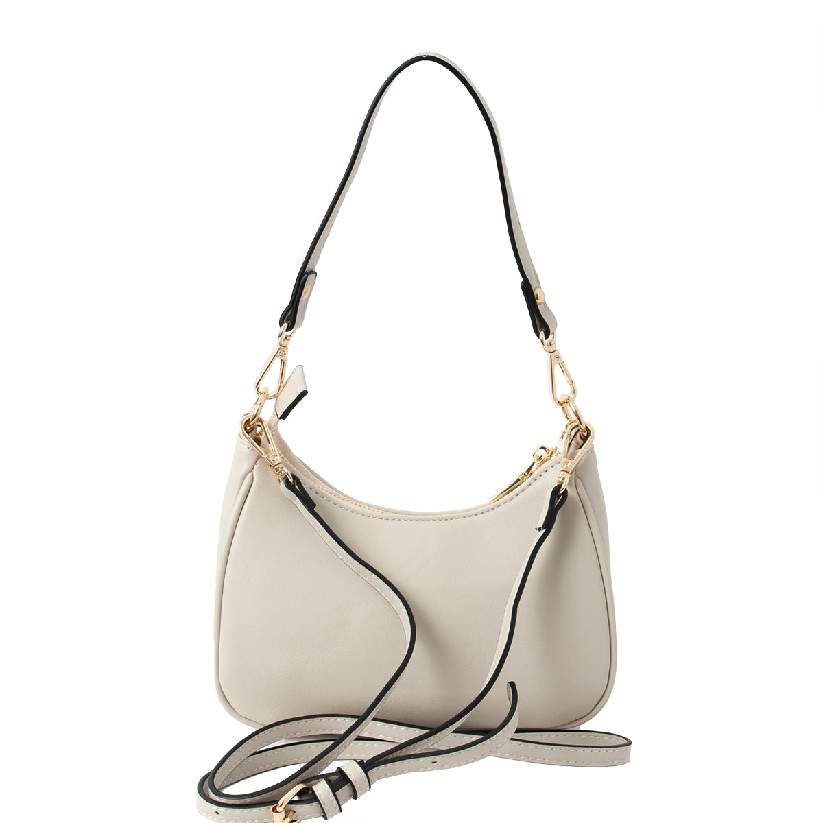 840405 Vesker, F Clutch med stor pyntelenke - lys beige