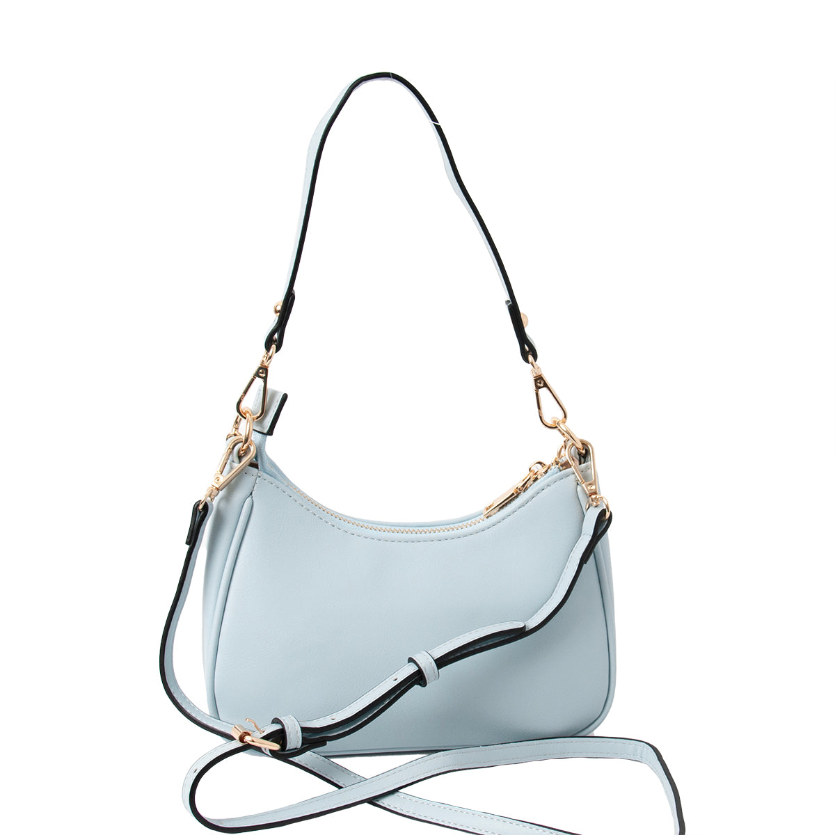 840446 Vesker, F Clutch med stor pyntelenke - lys blå