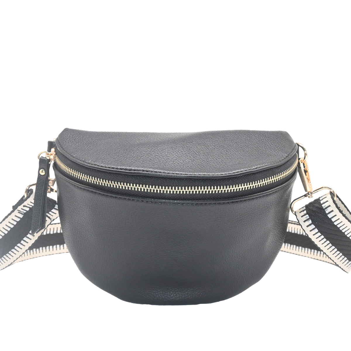 840701 Vesker, PEPPER BumBag med mønstret rem - svart