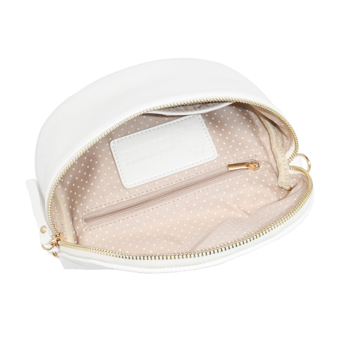 840702 Vesker, PEPPER BumBag med mønstret rem - hvit