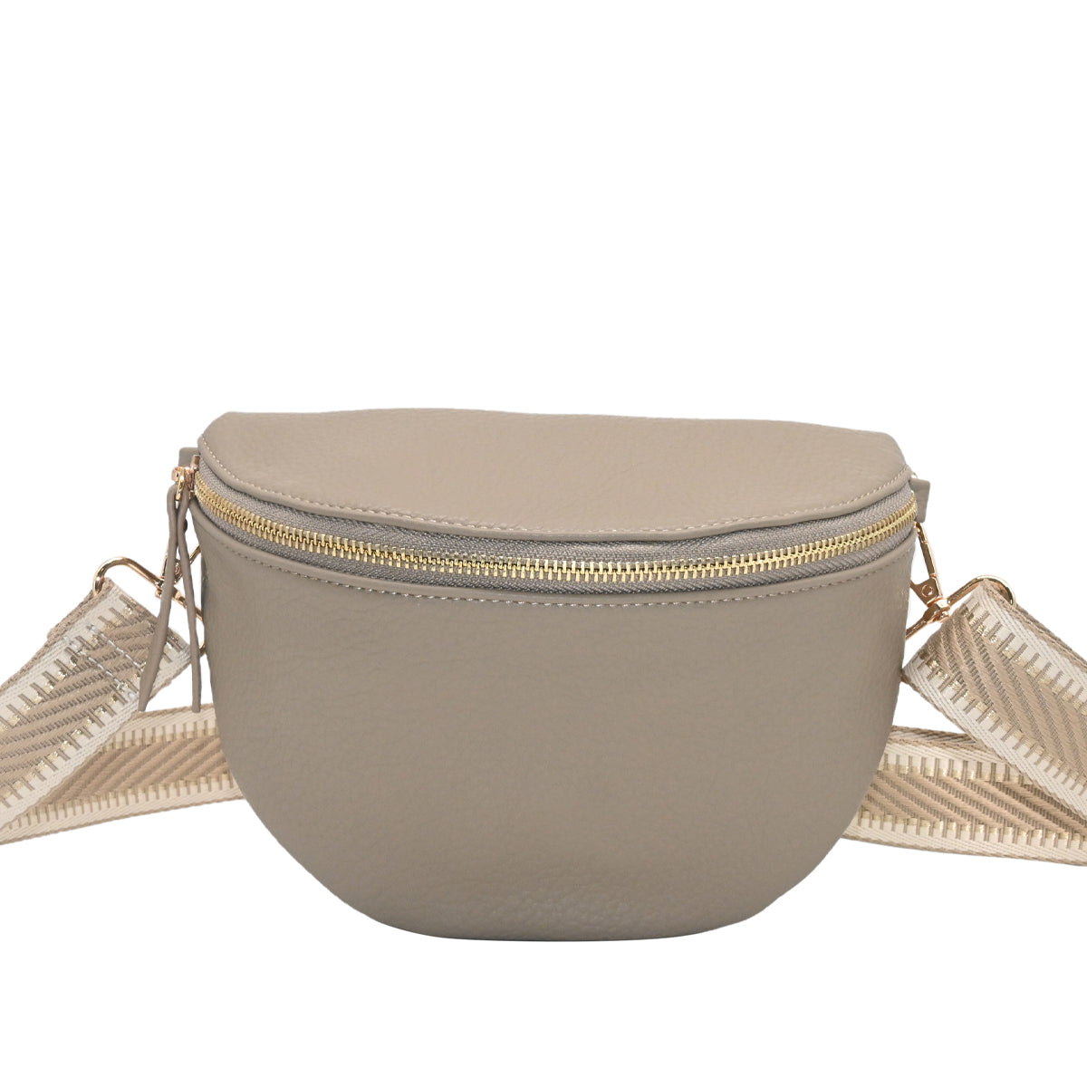 840705 Vesker, PEPPER BumBag med mønstret rem - beige