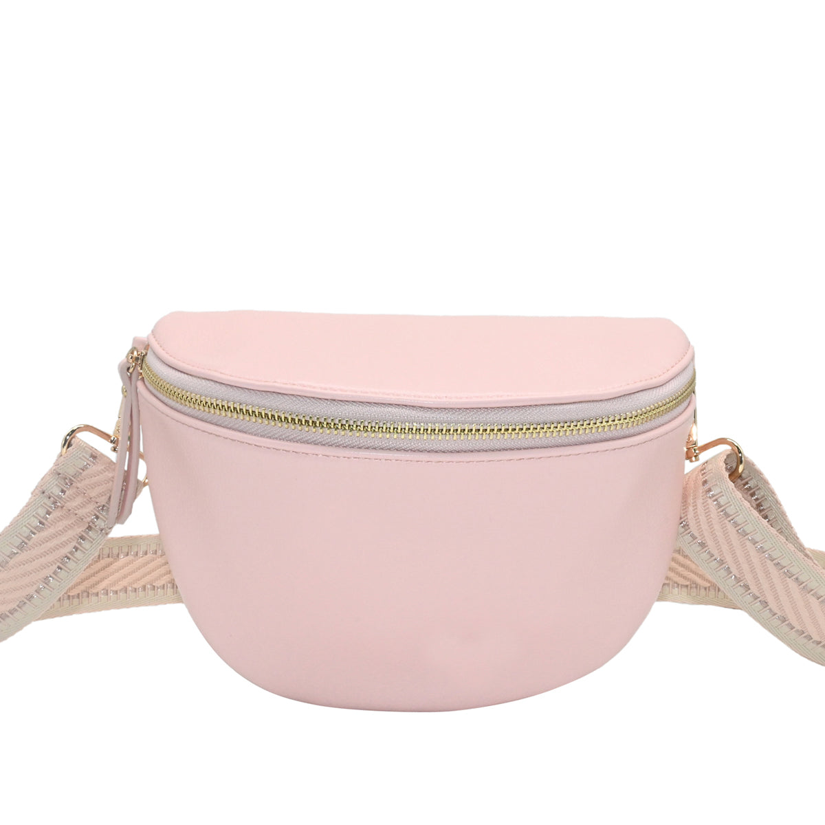 840736 Vesker, PEPPER BumBag med mønstret rem - lys rosa