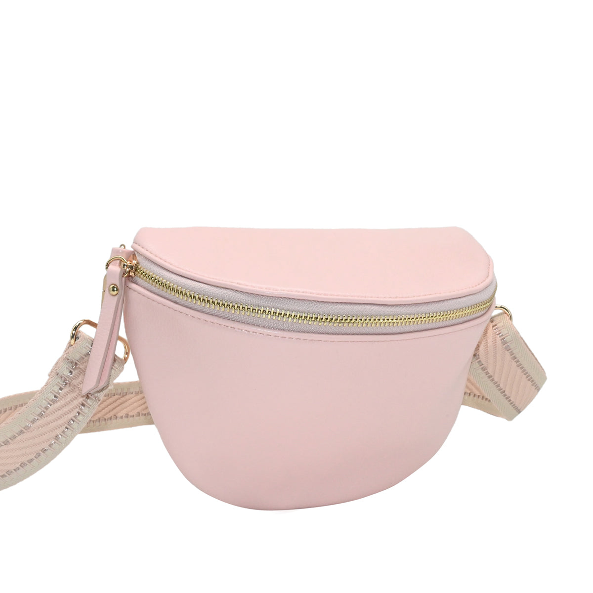 840736 Vesker, PEPPER BumBag med mønstret rem - lys rosa