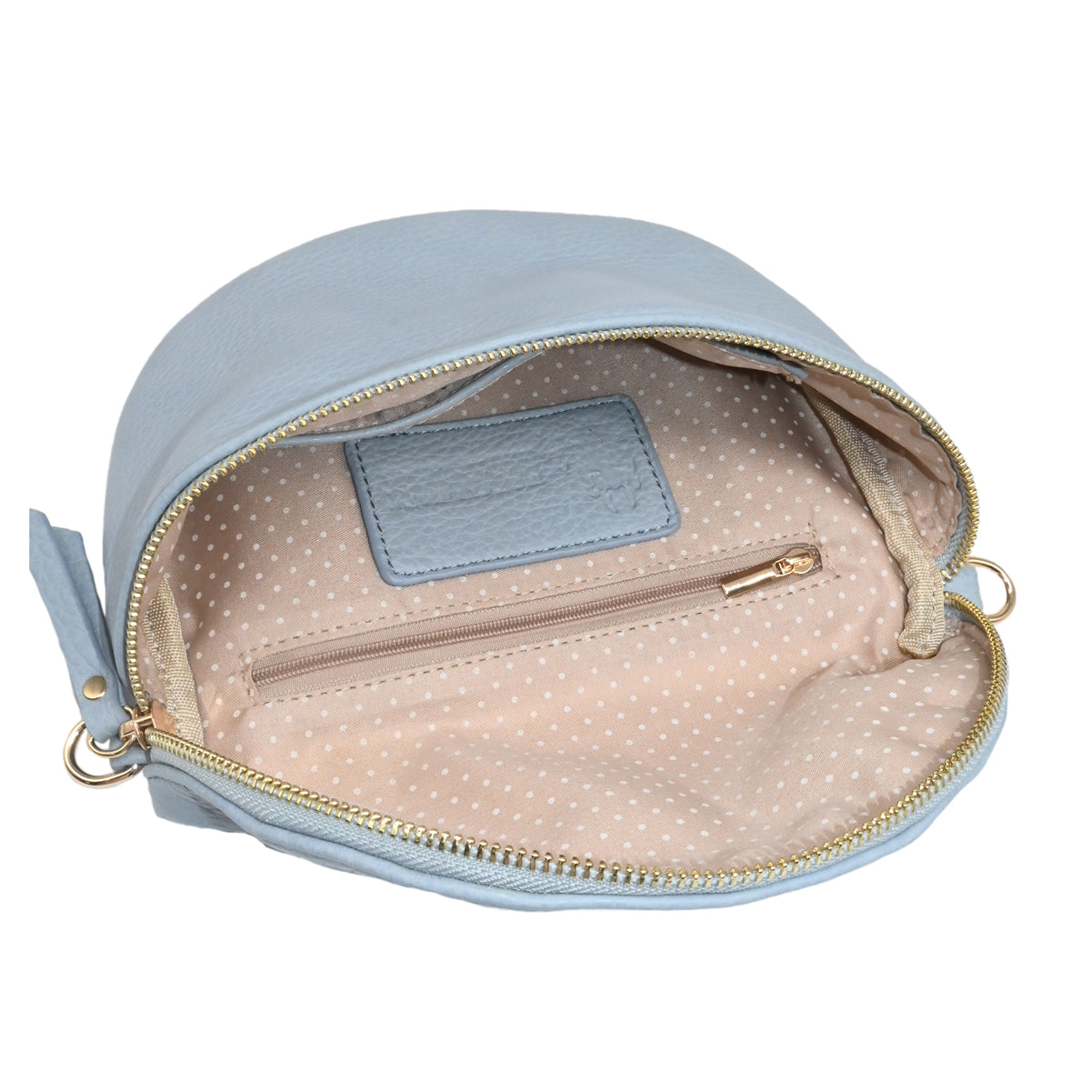 840746 Vesker, PEPPER BumBag med mønstret rem - lys blå