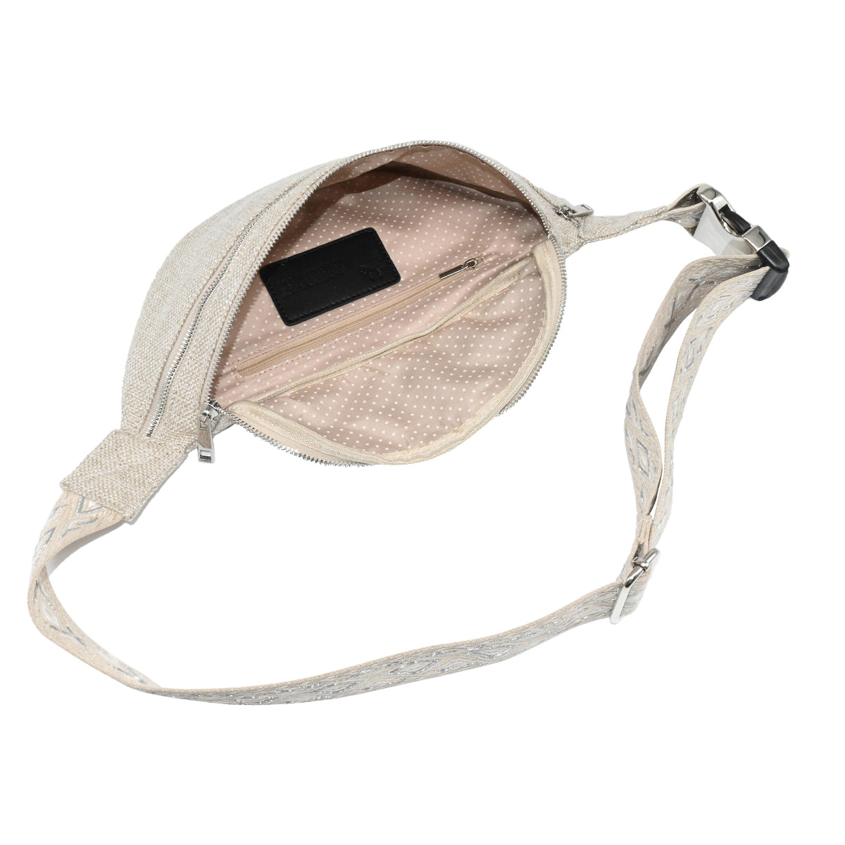 840807 Vesker, FRIGG BumBag- lin-look - mørk beige