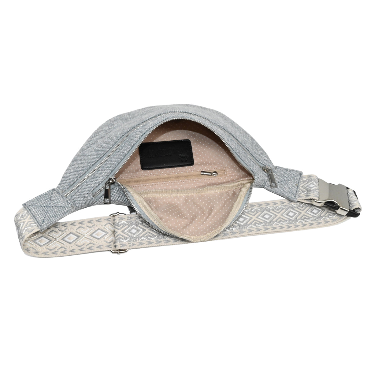 840846 Vesker, FRIGG BumBag- lin-look - jeansblå