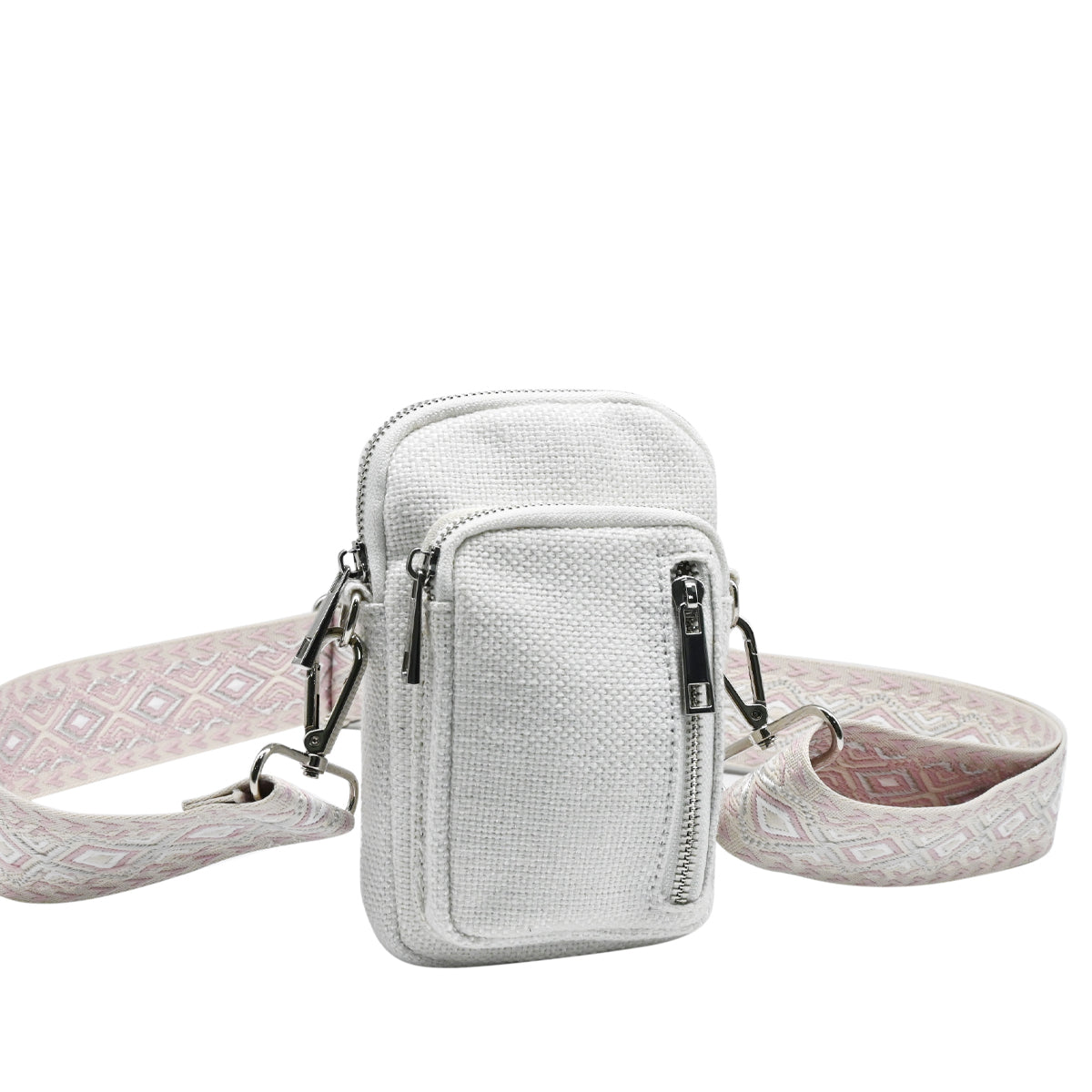841002 Vesker, IDA MobilBag Lin-look - hvit