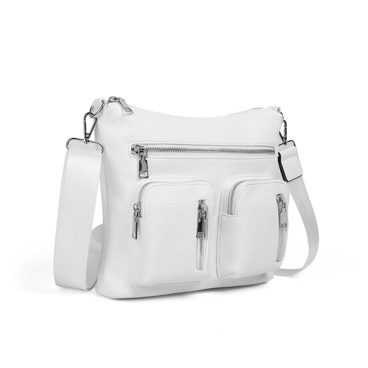 841902 Vesker, FLAVIA veske med frontlommer - hvit