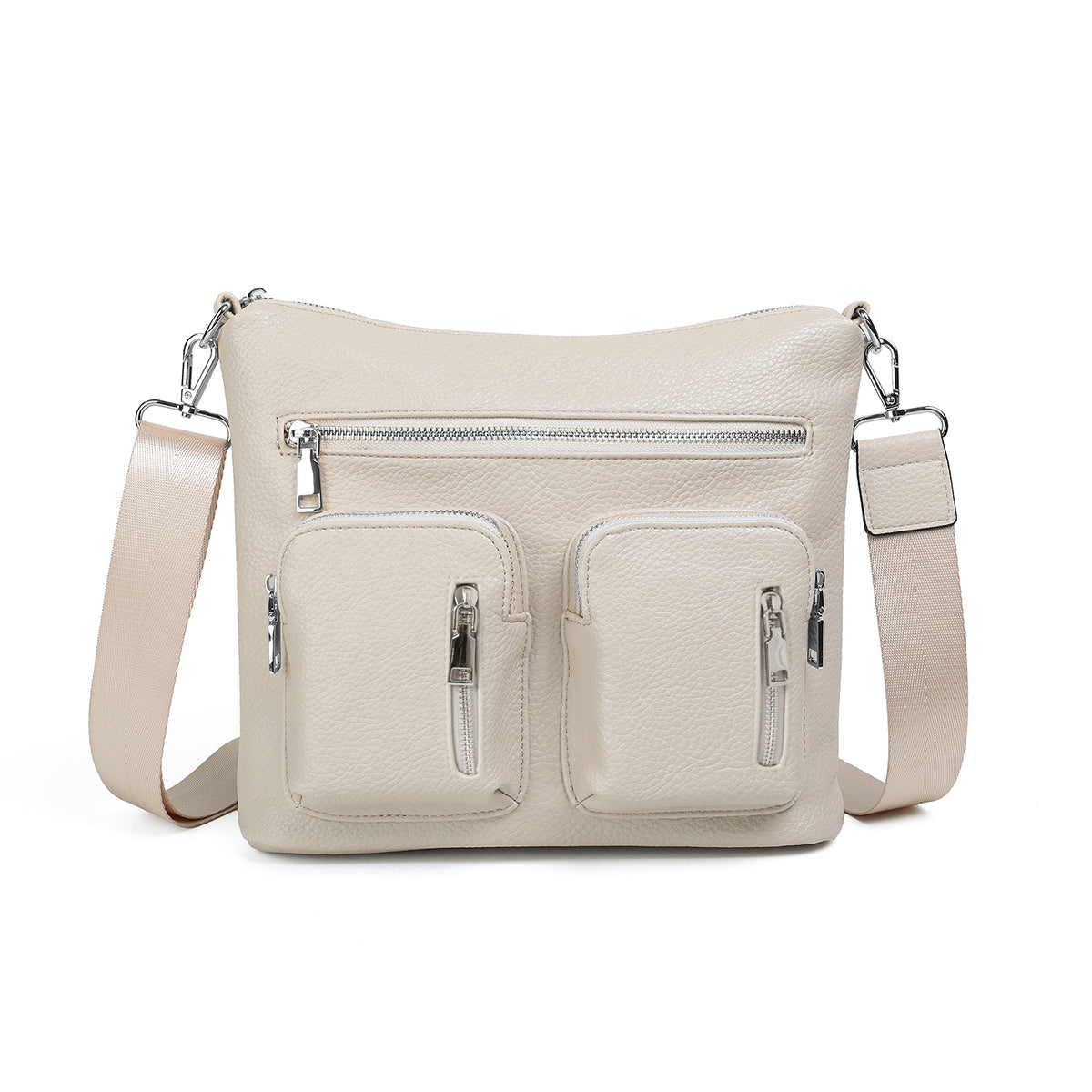 841905 Vesker, FLAVIA veske med frontlommer - beige