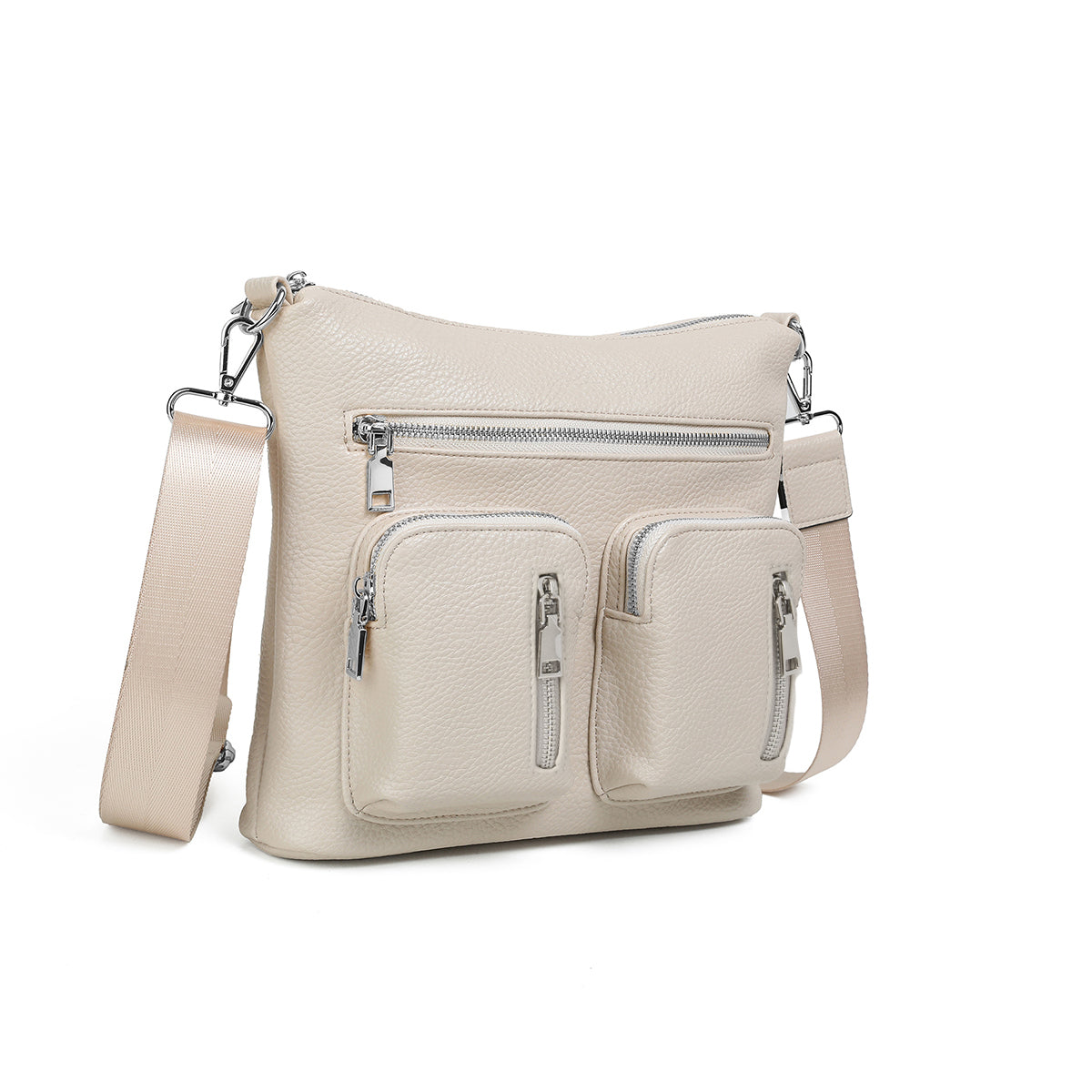 841905 Vesker, FLAVIA veske med frontlommer - beige