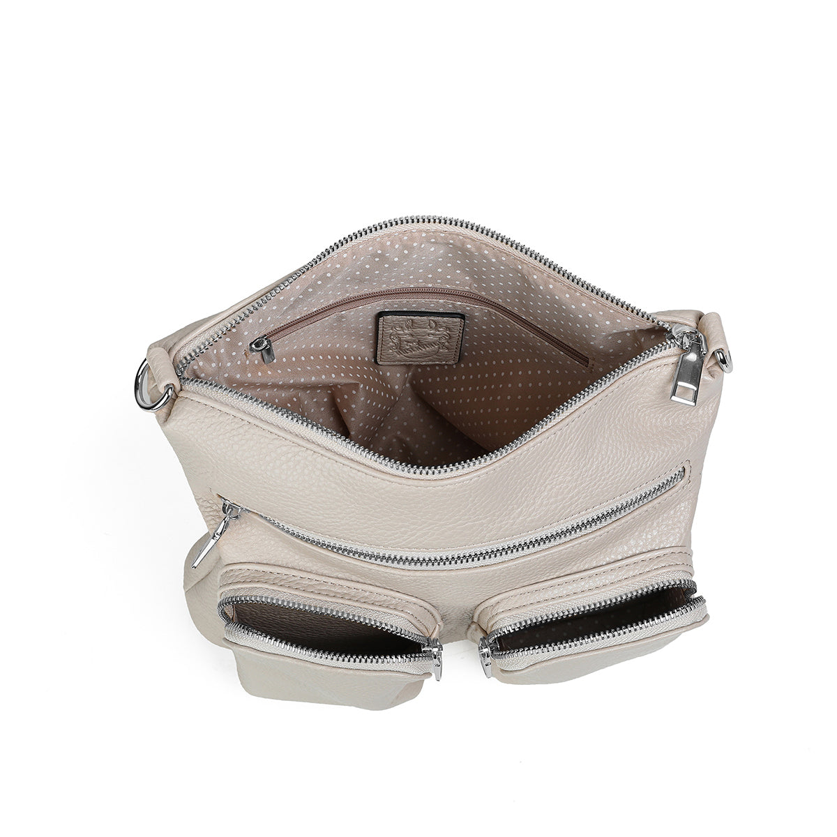 841905 Vesker, FLAVIA veske med frontlommer - beige