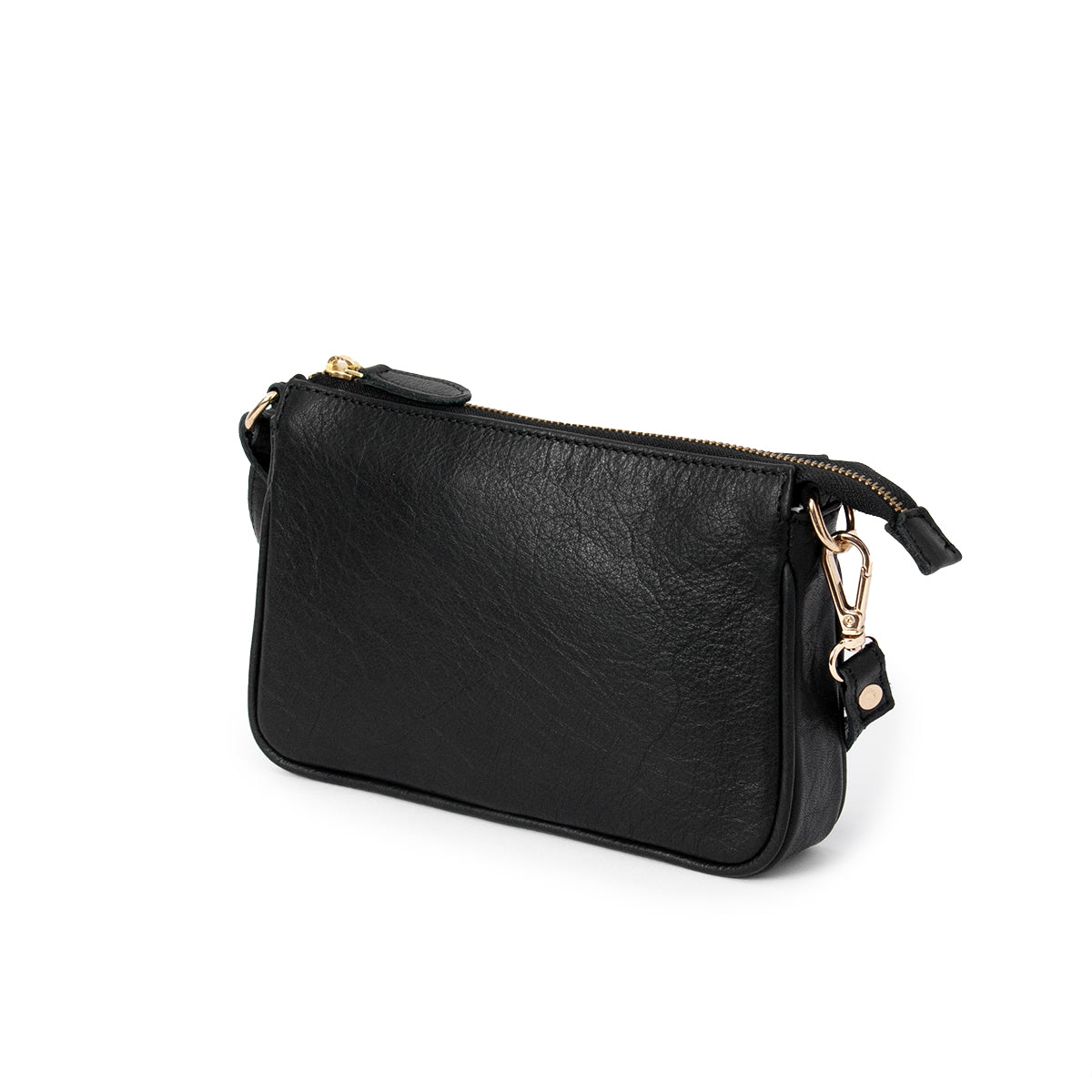 843501 Veske LIAN clutch i skinn med dobbel rem - svart