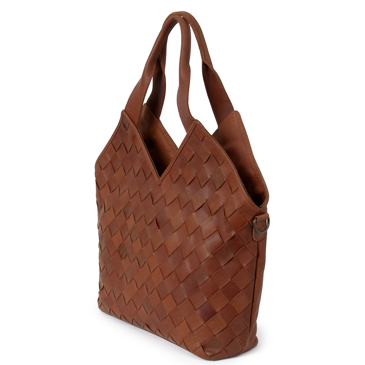 843811 Veske LOUIS stor flette shopper i skinn - brun
