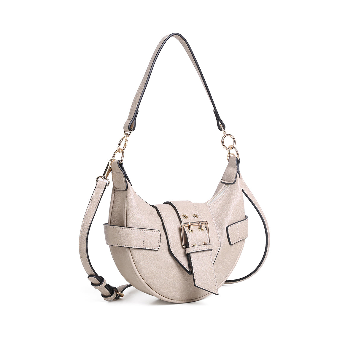853705 Veske GWEN Crossbag med frontspenne - beige