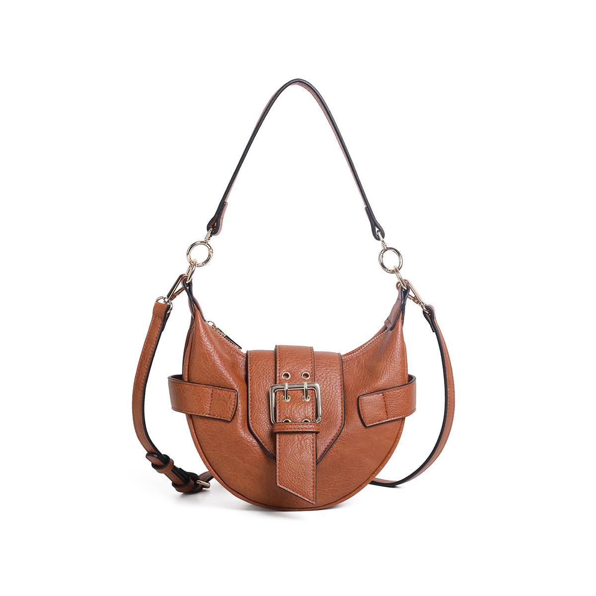 853715 Veske GWEN Crossbag med frontspenne - cognac