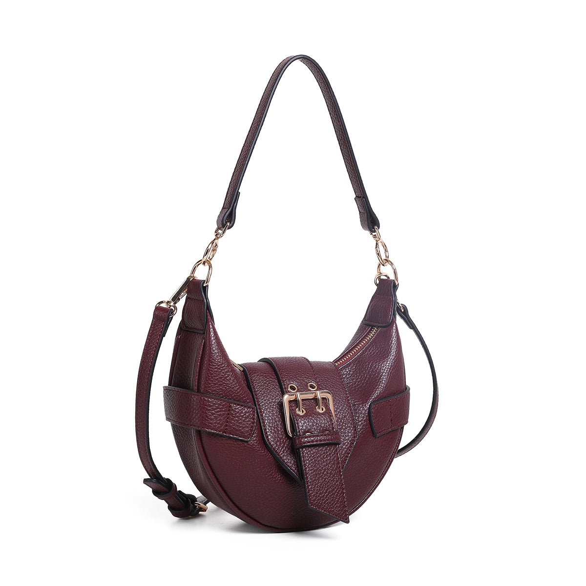 853721 Veske GWEN Crossbag med frontspenne - burgunder
