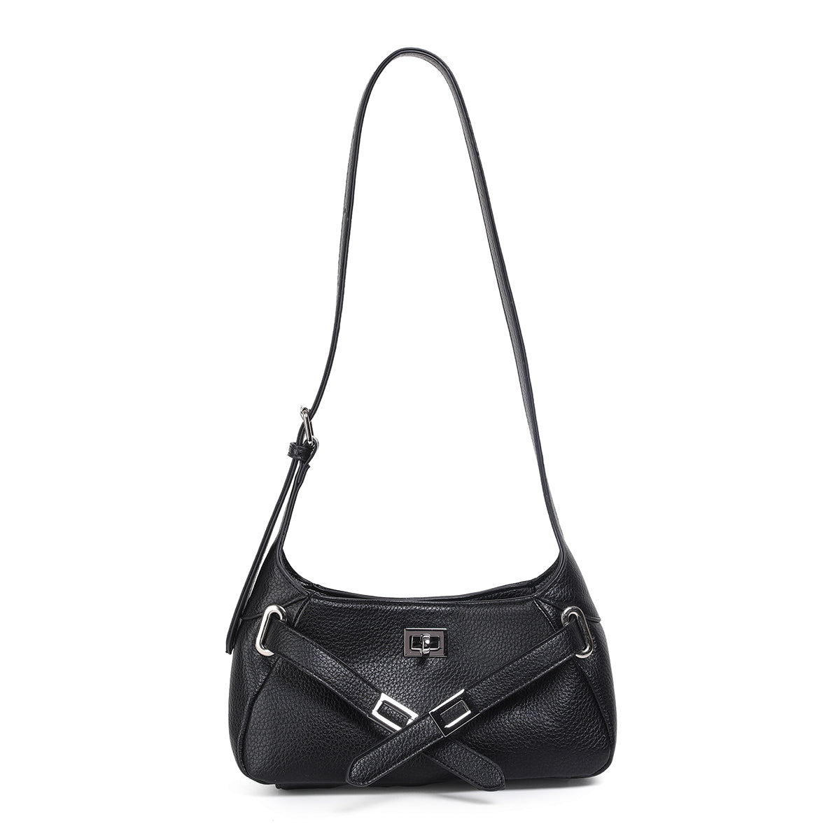 853801 Veske GABRIELLE clutch med frontspenne  - svart