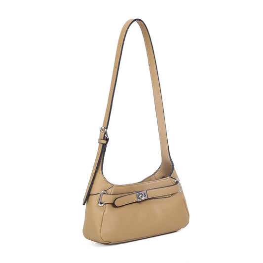 853815 Veske GABRIELLE clutch med frontspenne - camel