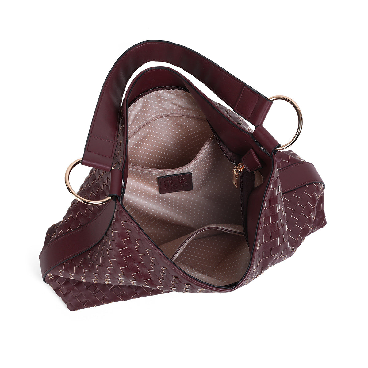 854221 Veske GAJA Flettet crossbag - burgunder