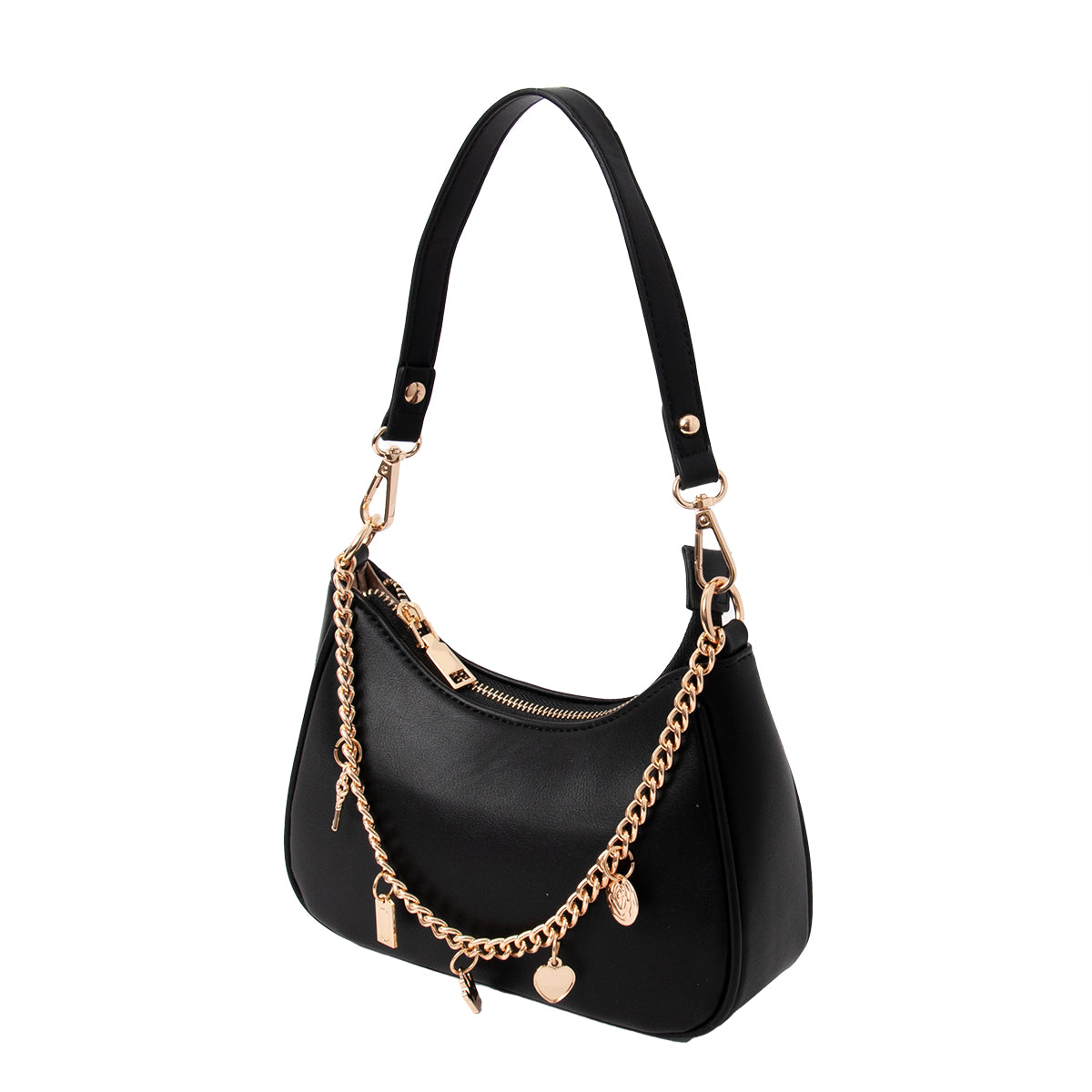 840401 Vesker, F Clutch med stor pyntelenke - svart