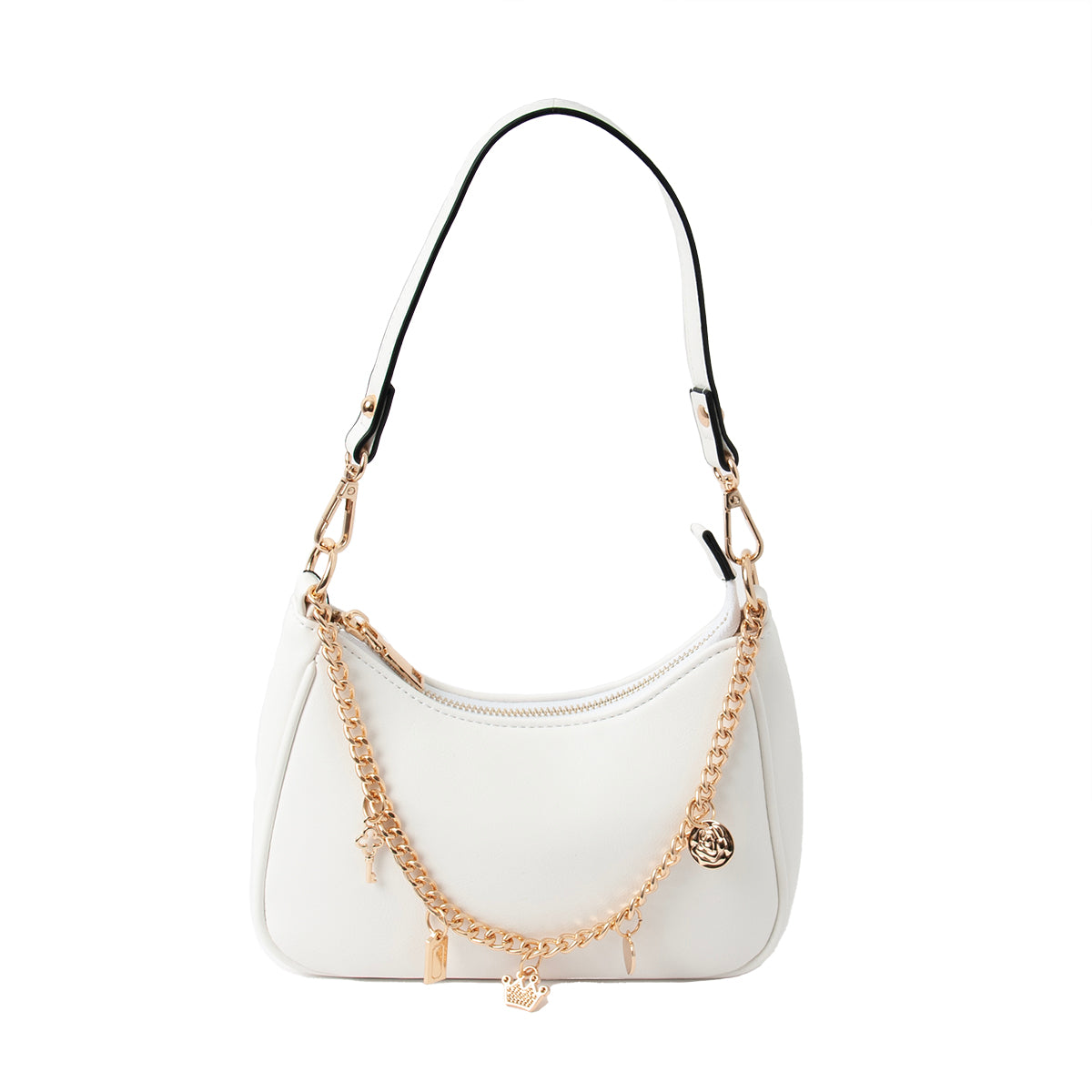 840402 Vesker, F Clutch med stor pyntelenke - hvit