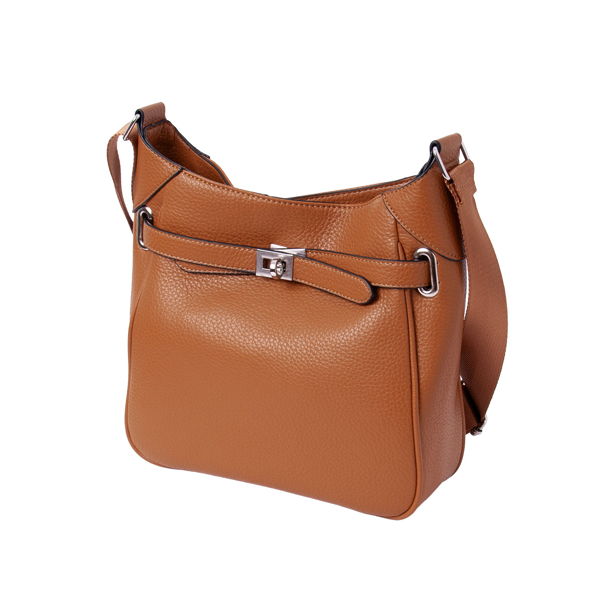 853915 Veske GRY Crossbag med frontspenne  - cognac