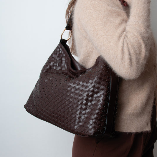 884011 Vesker, GAJA flettet bag- brun