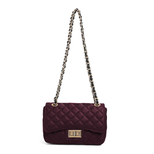 854721 Veske EVITA LIten clutch med lenke - bordeaux