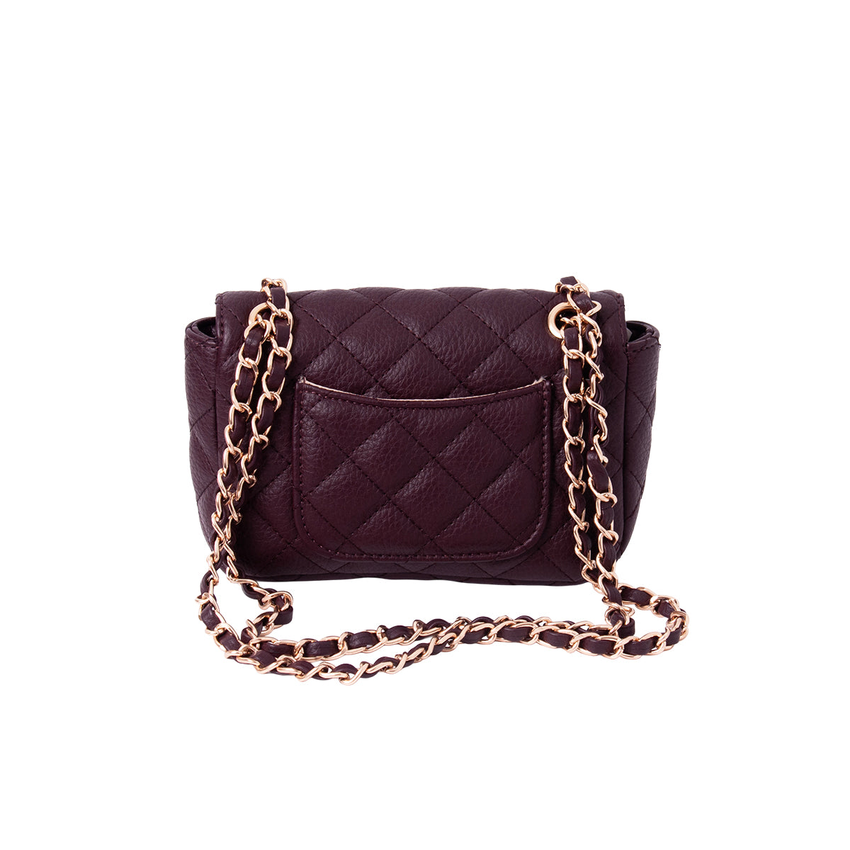854721 Veske EVITA LIten clutch med lenke - burgunder
