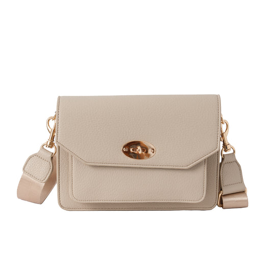 855005 Veske EMELY Clutch med frontspenne - beige