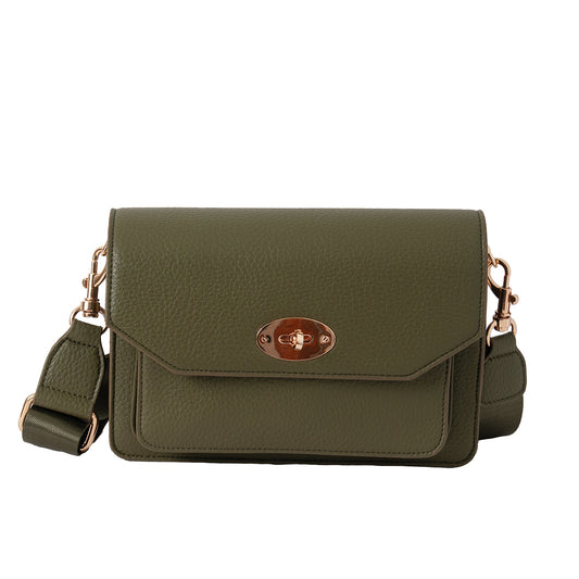 855050 Veske EMELY Clutch med frontspenne - olivengrønn