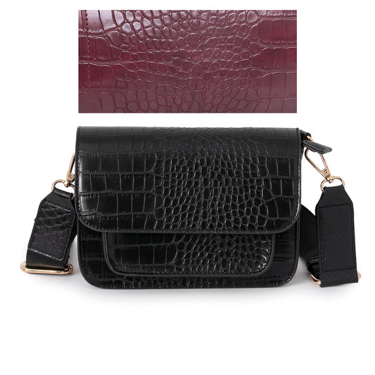 855121 Veske ISELIN Croco clutch - bordeaux