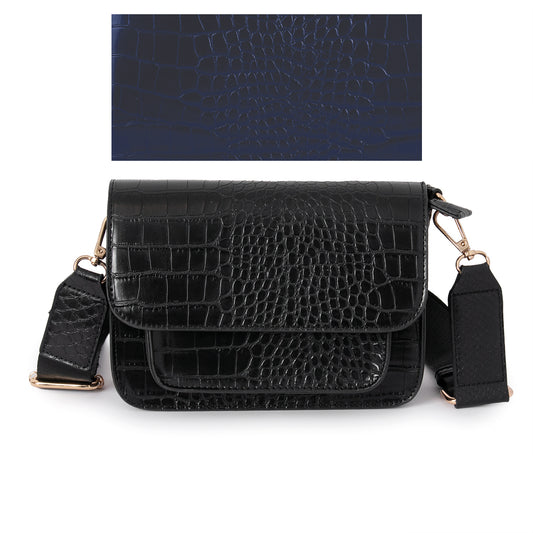 855141 Veske ISELIN Croco clutch - marine