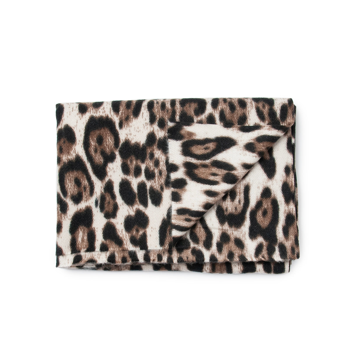 856401 Skjerf, Stort leopardprintet skjerf - svart