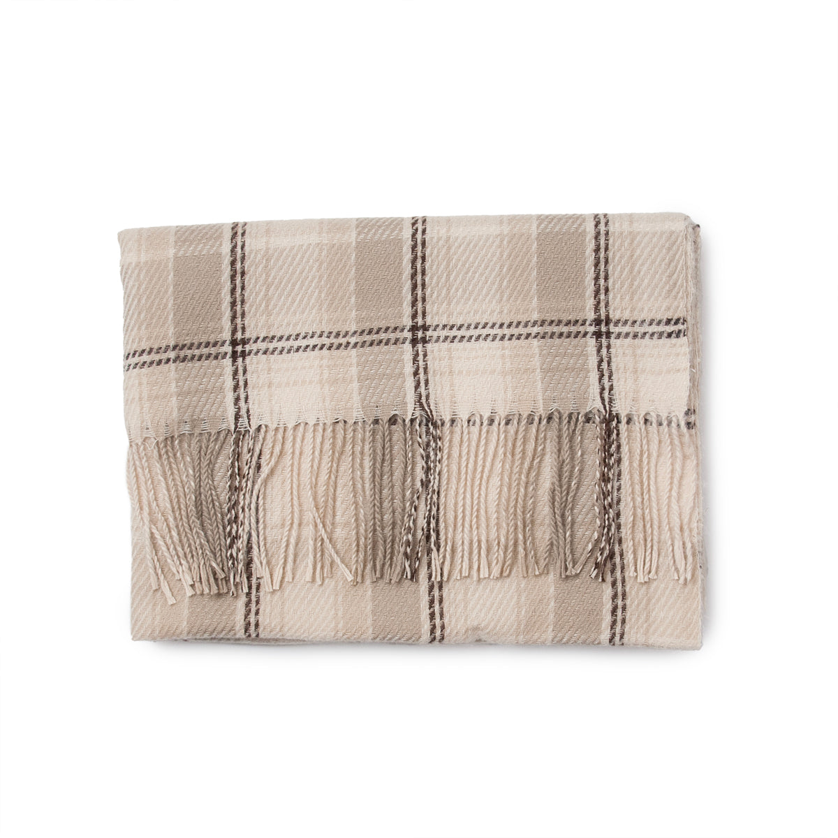 859105 Skjerf, Multiprintet skjerf duse farger - beige