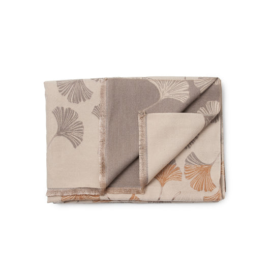 859305 Skjerf, Vifteprintet skjerf - beige