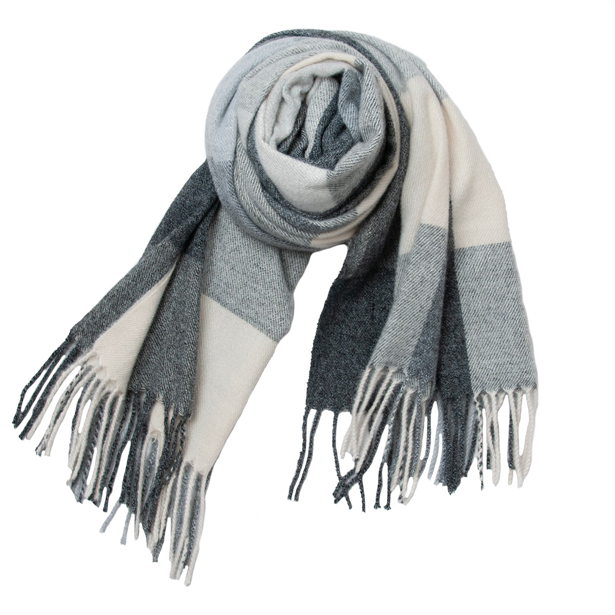 859401 Skjerf, Multiprintet skjerf - svart